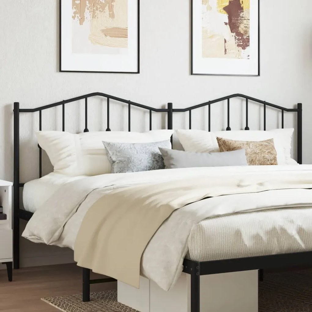 Testiera İn Metallo Nero 160 Cm /