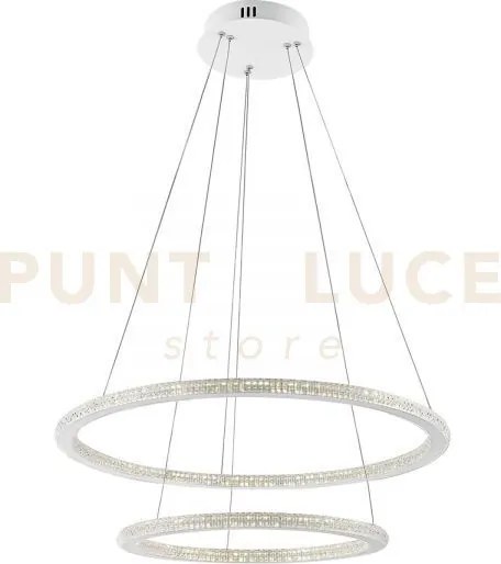 Lampadario a sospensione led bryant bianca 50w 6640lm 4000k 60e 40c...