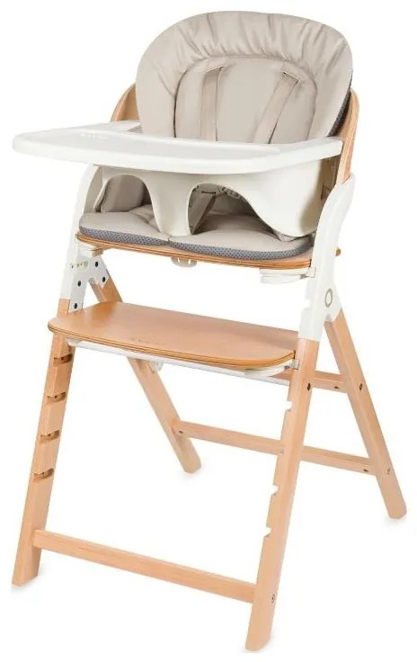 Lionelo - Seggiolone da pranzo 3 in 1 MEGAN Legno Bianco