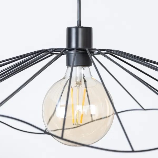 Brilagi - Lampadario LED sospeso su cavo CERIA WIRE 1xE27/40W/230V Ø 80 cm nero