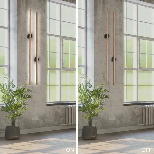 Brilagi - Applique a LED WOODY LINE LED/12W/230V 120 cm quercia