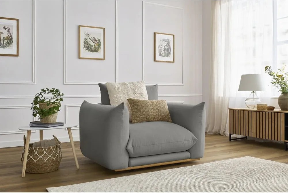 Poltrona grigia Ernest – Bobochic Paris