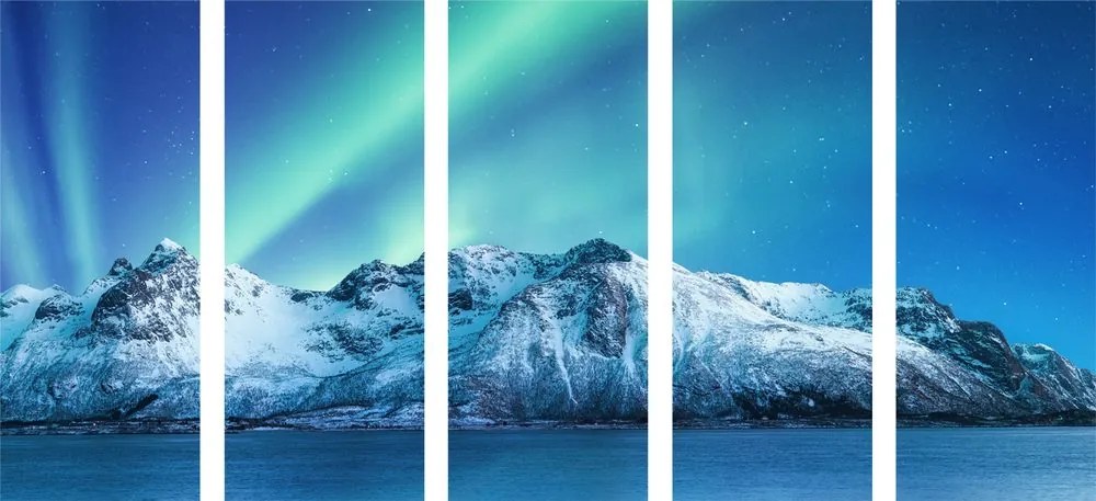 Quadri 5 pezzi – Aurora polare artica