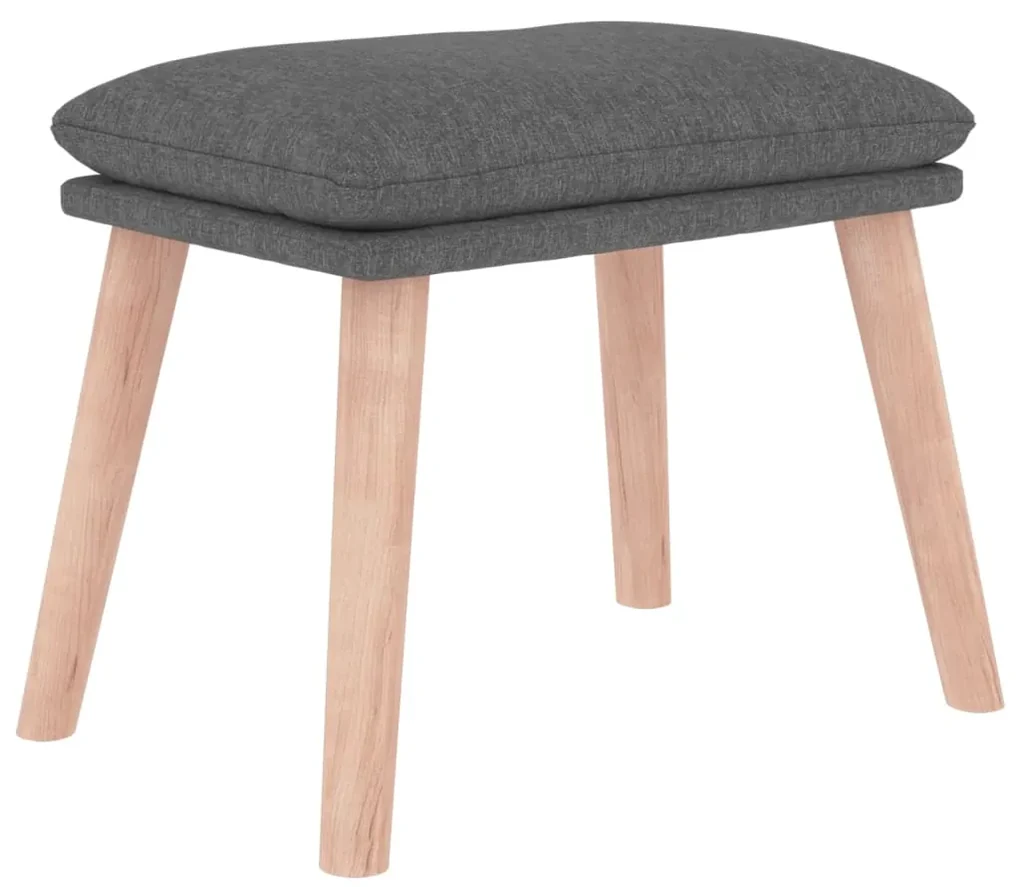 Poggiapiedi grigio chiaro 45x29,5x35 cm in tessuto