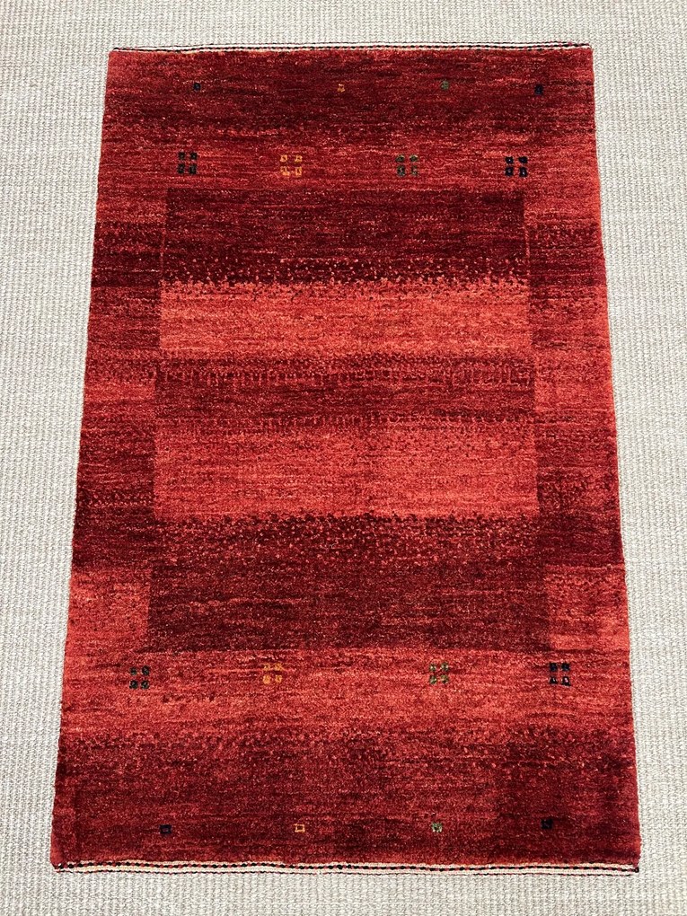 Loribaft Tappeto 60x90 Rosso (Iran) Annodato A Mano