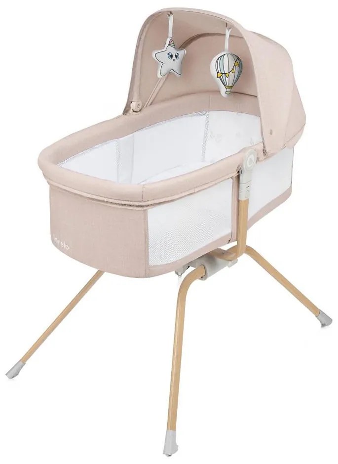 Lionelo - Lettino da viaggio 3 in 1 MALIN EVO Beige Naturale