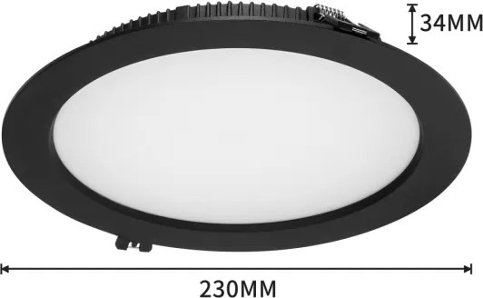 Immax NEO 07297L - Downlight LED dimmerabile DOWN LED/36W/230V Wi‑Fi Ø 23 cm, nero