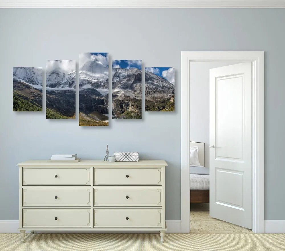 Quadri 5 pezzi – Maestoso paesaggio montano