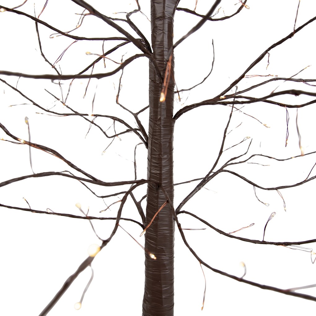Lampada da terra natalizia albero marrone 180 cm con LED e timer IP44 - Ki