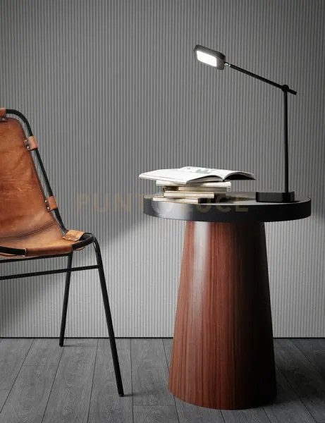 Lampada da tavolo in plastica colore nero icon led 8w cct 3000k 450...