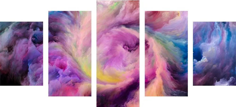 Quadri 5 pezzi – Spirale colorata