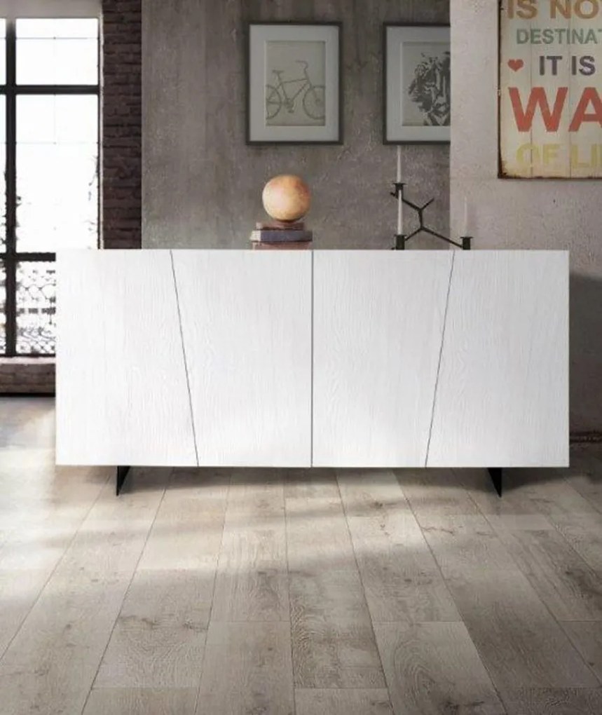 Credenza SAN BABILA abete bianco spazzolato 180&#215;50 cm H 87 cm