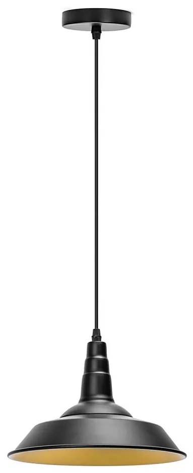 Aigostar - Lampadario a sospensione con filo 1xE27/60W/230V nero