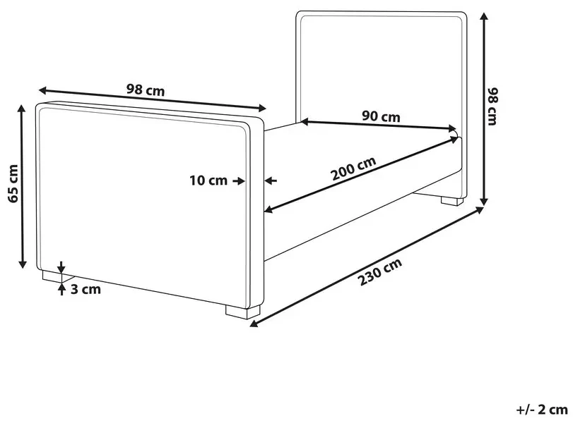 Letto estraibile velluto verde 90 x 200 cm MONTARGIS 