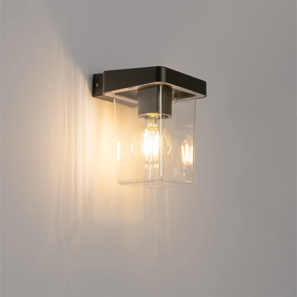 Lampada da parete per esterni moderna nera IP54 - Chimay