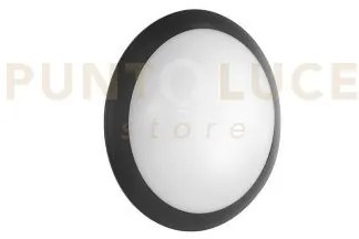 Plafoniera base nera  d.30cm 2luci attacco e27 ip65