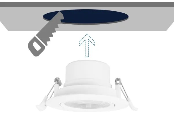 Aigostar - Faretto da incasso LED/5W/230V 3000K Ø 8,5 cm bianco