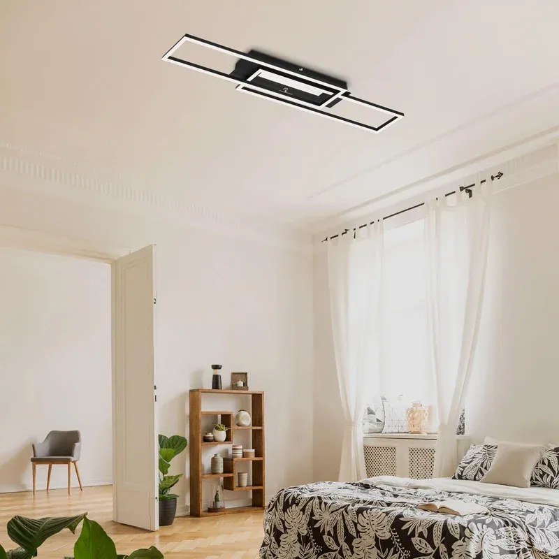 Plafoniera LED Frame nero IP20 bianco caldo