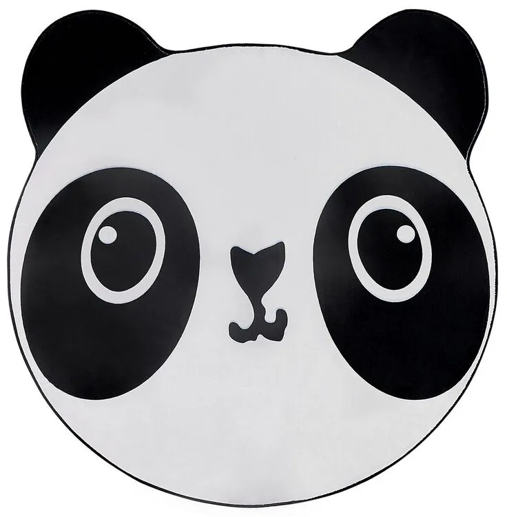Tappeto per bambini bianco e nero ⌀ 120 cm PANDA Beliani