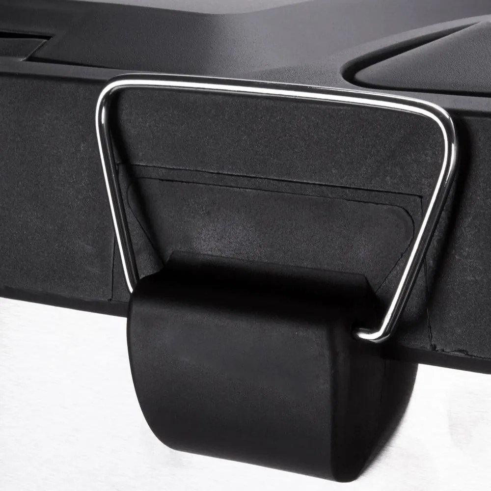 Cestino per la spazzatura color argento opaco in acciaio per raccolta differenziata/con pedale 3x8 l Tri Selectif – MSV