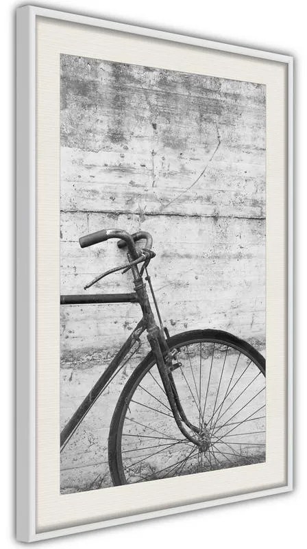 Poster  Bicycle Leaning Against the Wall  Cornice Quadri Cornice nera con pass-partout, Larghezza x Altezza Home decor 20x30