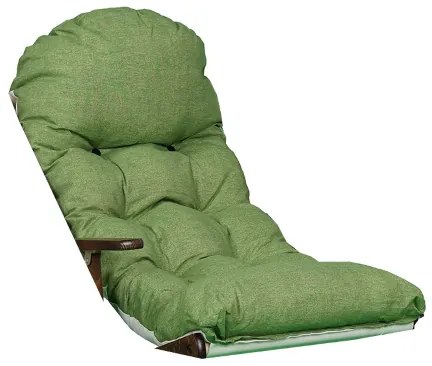 Cuscino imbottito per poltrona sdraio in policotone lusso Verde Pea