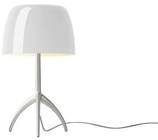 Lumiere Piccolo Lampada da Tavolo E14 Alu/Bianco - Foscarini