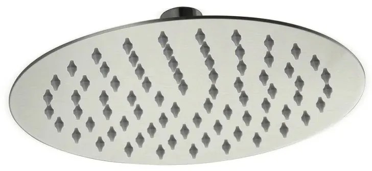 Soffione doccia satinato 30 cm in acciaio inox con supporto orientabile