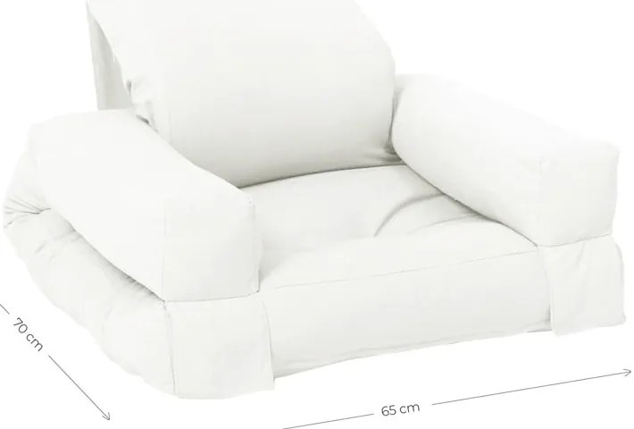 Divano bianco-beige 140 cm Hippo - Karup Design