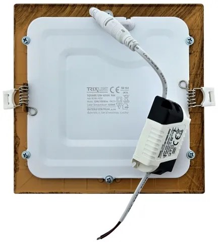 Lampada LED da incasso SQUARE LED/12W/230V 4200K 16,8x16,8 cm marrone