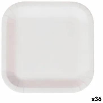 Set di piatti Algon Monouso Bianco Cartone 26 cm (36 Unità)