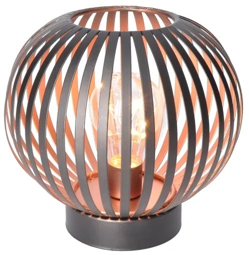 Solight WO3102 - LED Lampada da tavolo decorativa LED/3xAA nero/rame