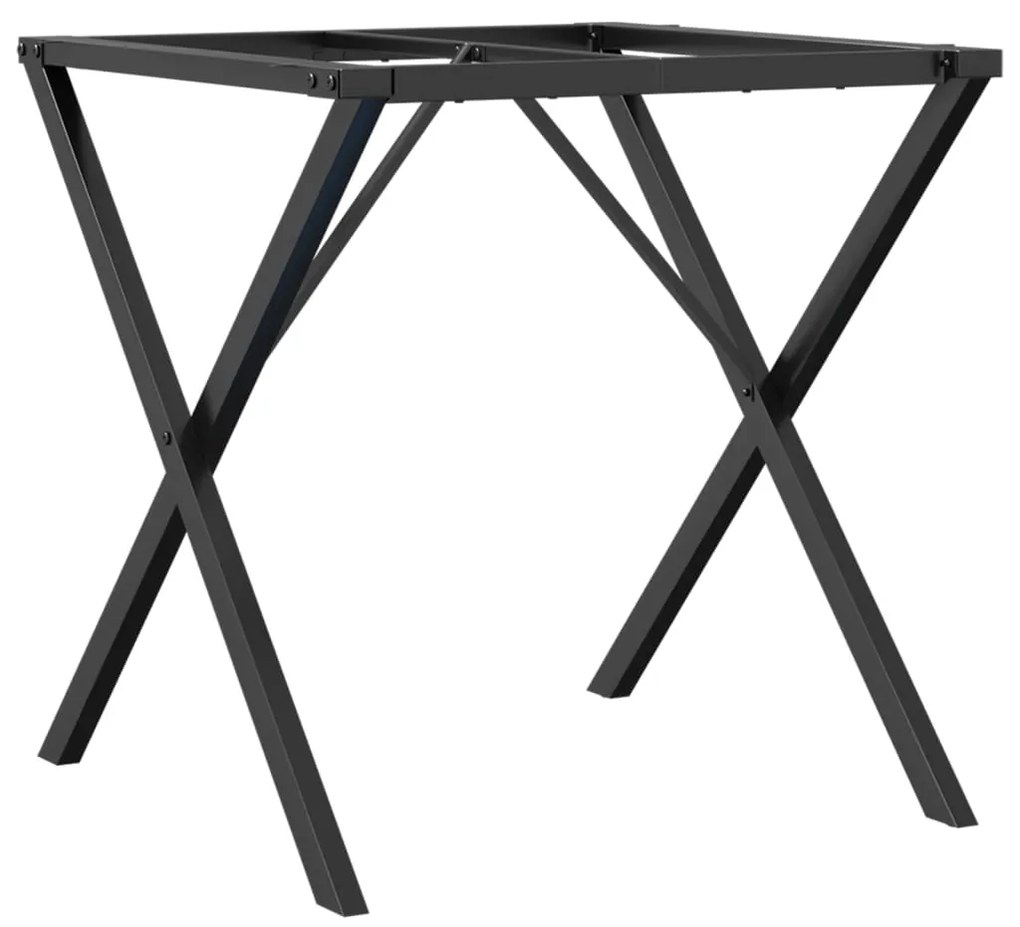 Telaio gambe a x per tavolo da pranzo 60x60x73 cm in ghisa