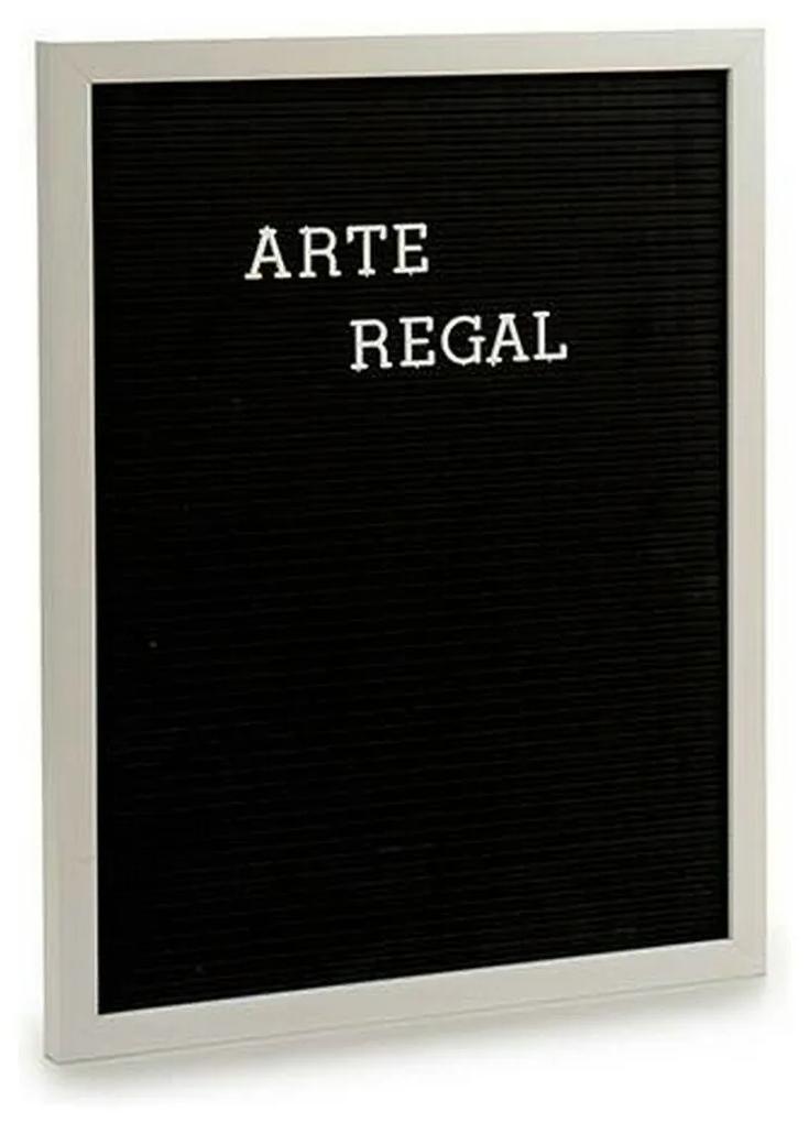 Quadro Nero Bianco Pannello 144 Lettere (2,5 x 50,5 x 40,5 cm) (12 Unità)