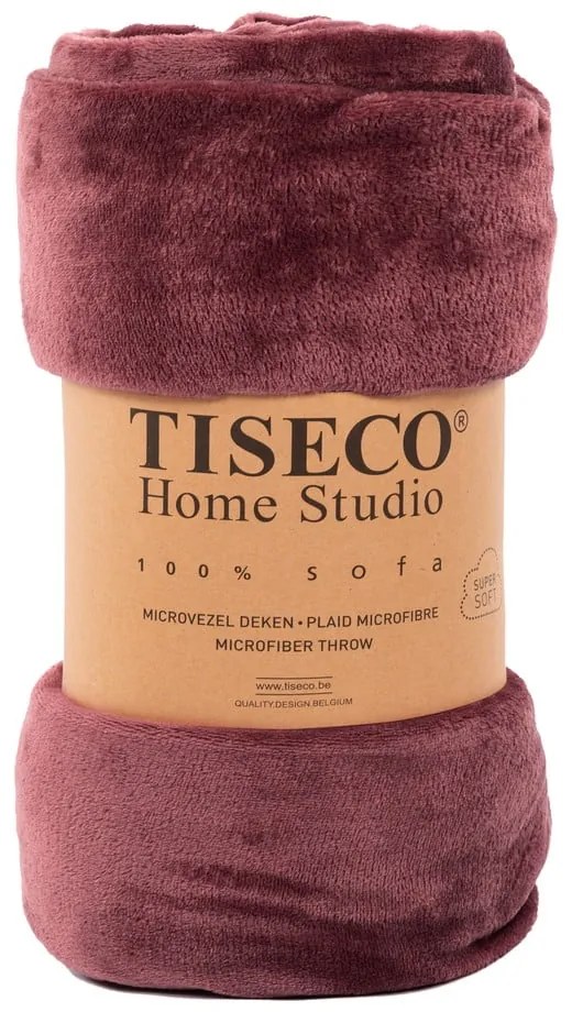 Copriletto bordeaux in micropanno per letto matrimoniale 220x240 cm Cosy - Tiseco Home Studio