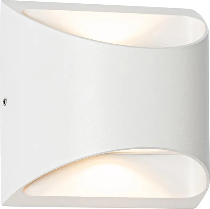 Lampada da parete per esterni moderna bianca incl. LED 2 luci IP54 - Mal