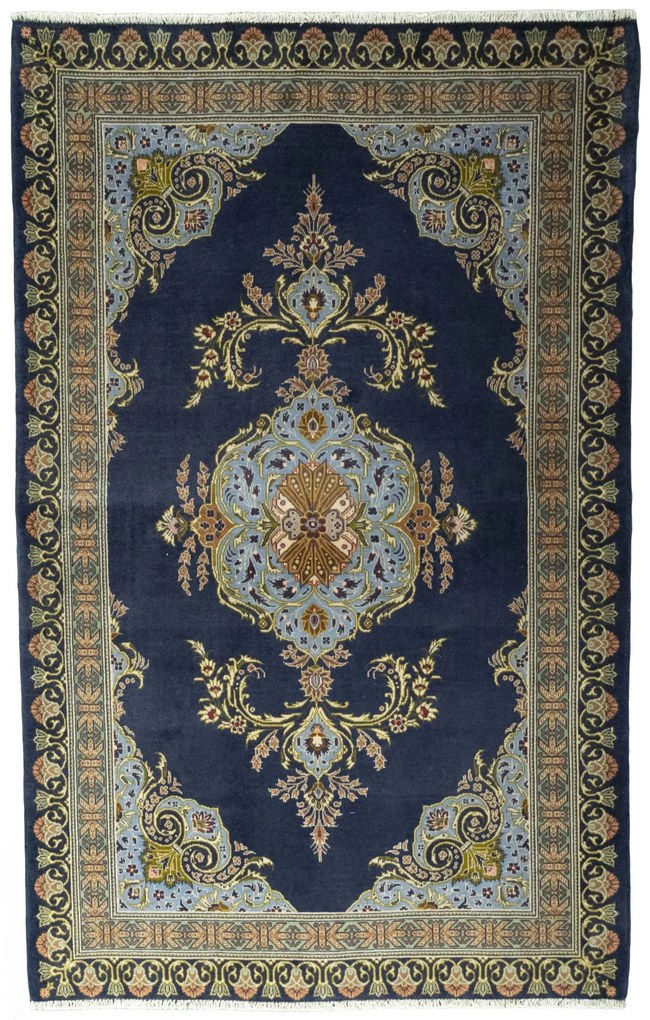 Kashan Tappeto persiano 220 x 140 Blu (Iran) Annodato A Mano