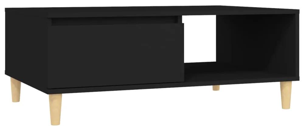Tavolino da salotto nero 90x60x35 cm in truciolato