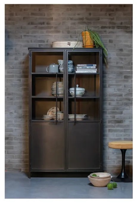 Vetrina in metallo nero 99x170 cm Exhibit - BePureHome