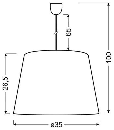 Lampadario a sospensione con filo PLATINO 1xE27/60W/230V