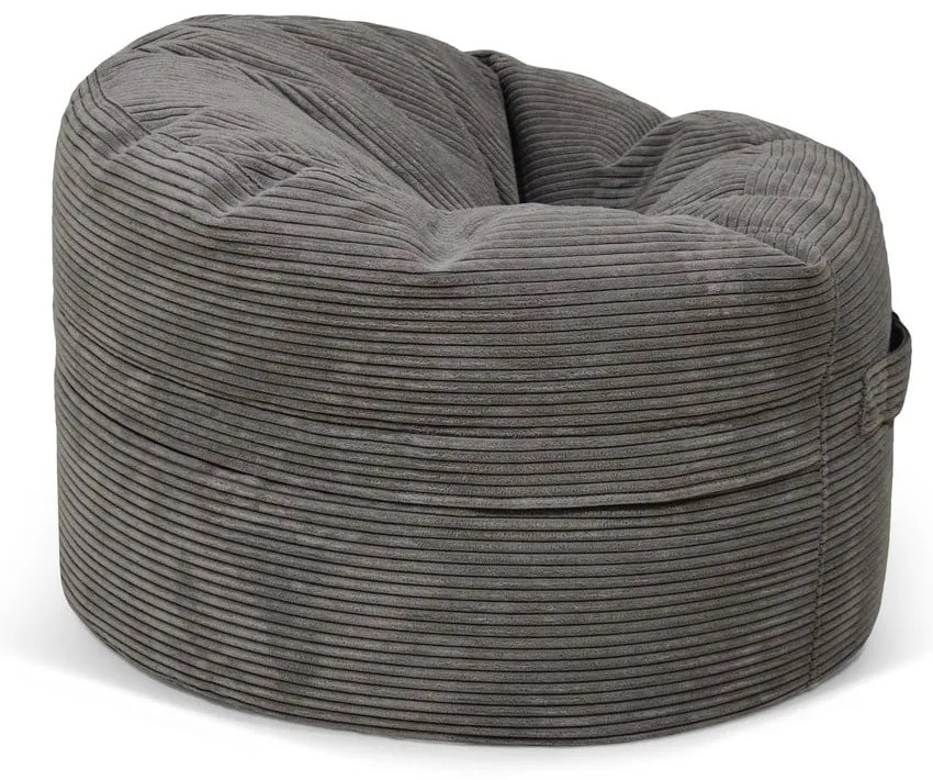 Pouf a sacco per bambini color senape con rivestimento in velluto a coste Roll 80 – SLOWDOWN