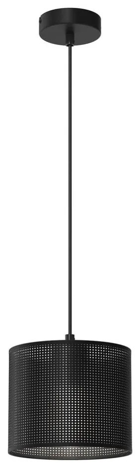 Lampadario a sospensione con filo LOFT SHADE 1xE27/60W/230V diametro 18 cm nero