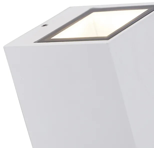 Applique moderna bianca 2 luci GU10 AR70 IP54 - Baleno