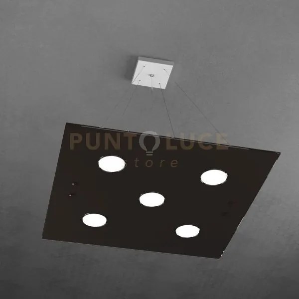 Path sospensione 5 luci marrone 1141-s5-ma