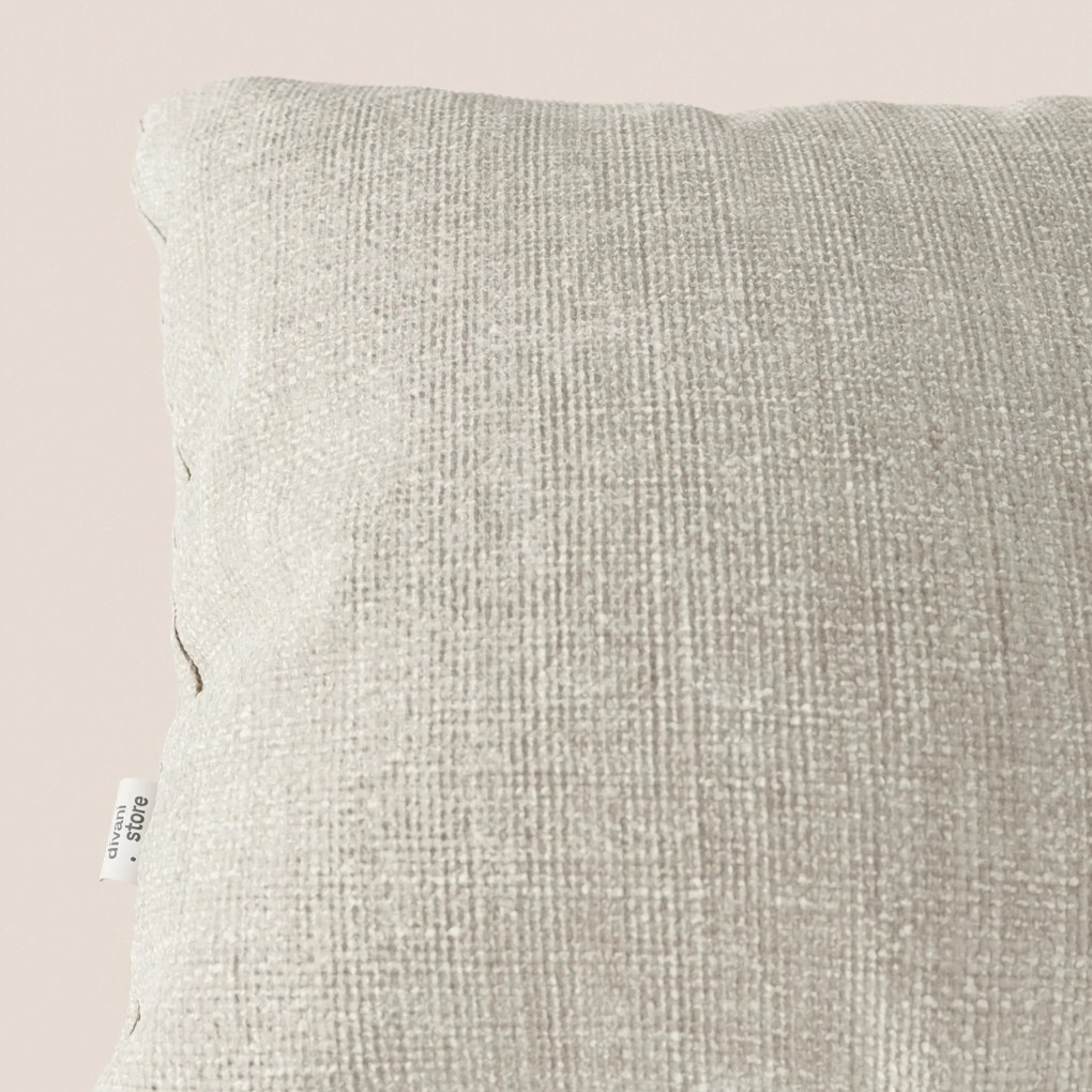 Lyon cuscino disponibile in diversi colori realizzato in morbido tessuto intrecciato impermeabile T06 panna