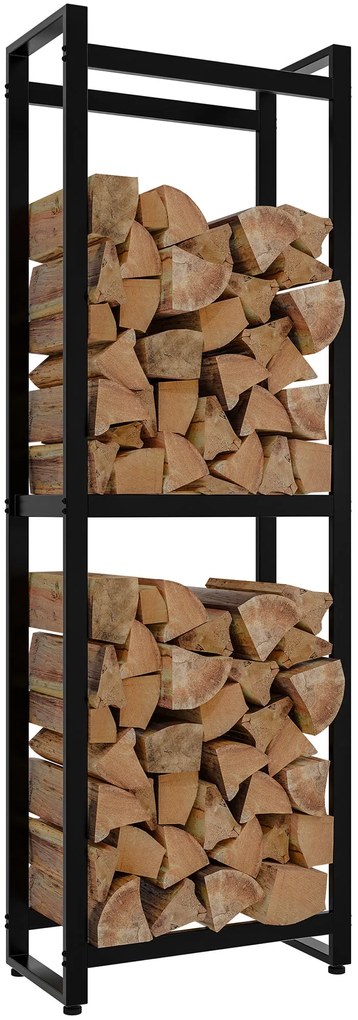 Porta Legna Morson: Stile Ed Eleganza Per Riporre La Legna Con Classe / Schwarz / 25x50x150