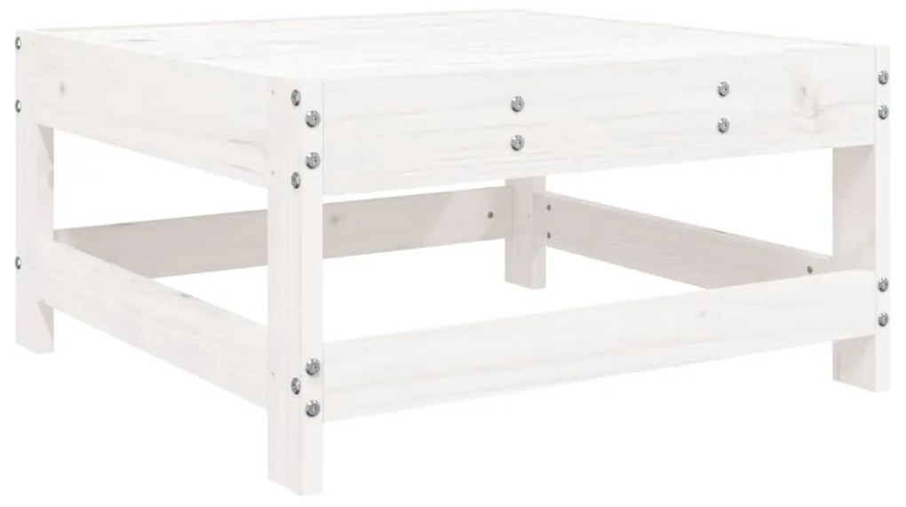 Set salotto da giardino 6 pz bianco in legno massello di pino