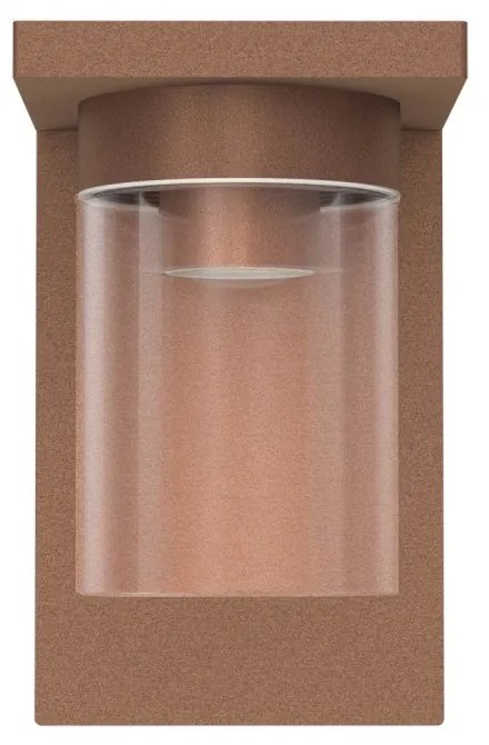 Applique Corten/Mattone da Parete, Base E27, IP54 - Serie RIGA Base E27