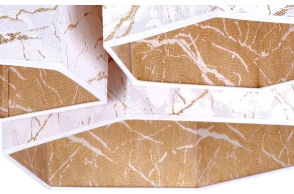 Duolla - Lampadario a plafone ROLLER TRIO HEX 3xE27/15W/230V bianco/oro