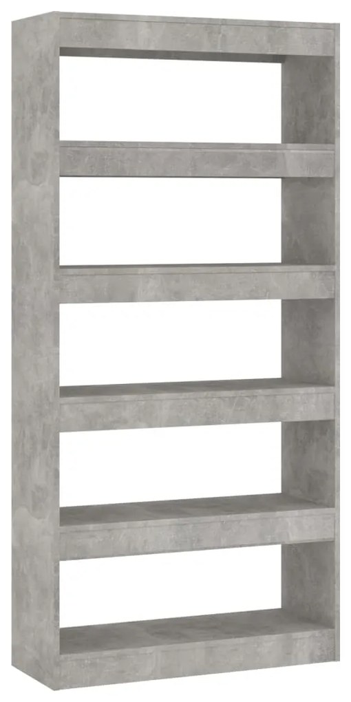 Libreria/Divisorio Grigio Cemento 80x30x166 cm in Truciolato